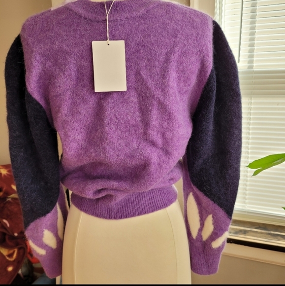 & Other Stories Embellished Colour Wave Wool Blend Sweater - Picture 4 of 6